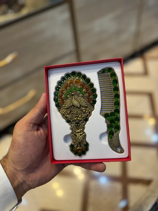 Golden Mirror & Comb